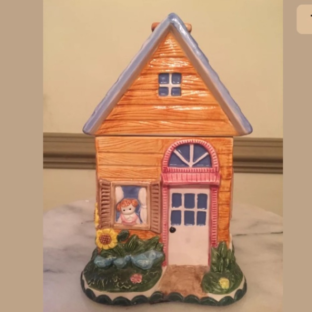 Rare Noritake Rare country Fences Cookie Jar